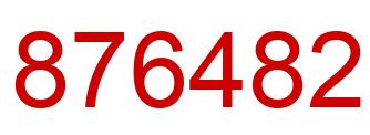Number 876482 red image