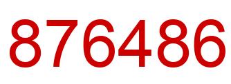 Number 876486 red image