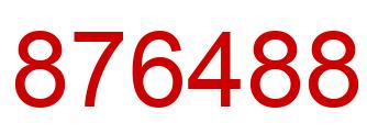 Number 876488 red image