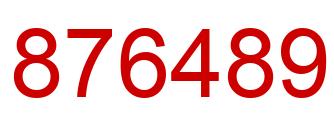 Number 876489 red image