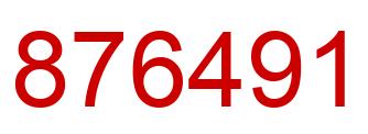 Number 876491 red image