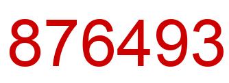 Number 876493 red image