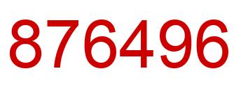 Number 876496 red image
