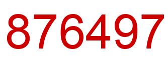 Number 876497 red image