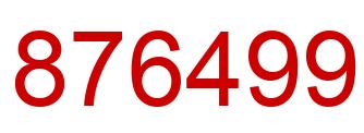 Number 876499 red image
