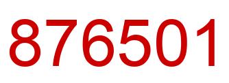 Number 876501 red image
