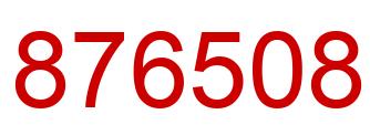 Number 876508 red image