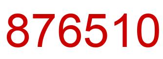 Number 876510 red image