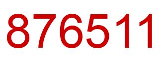 Number 876511 red image