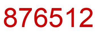 Number 876512 red image
