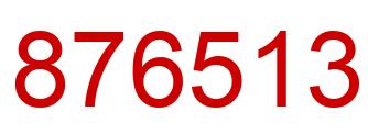 Number 876513 red image