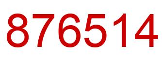Number 876514 red image
