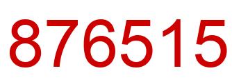 Number 876515 red image