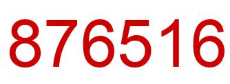 Number 876516 red image
