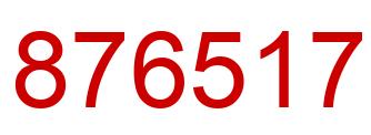 Number 876517 red image