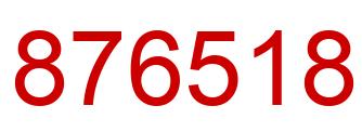 Number 876518 red image