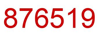 Number 876519 red image