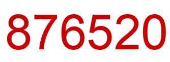 Number 876520 red image