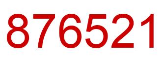 Number 876521 red image