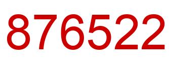 Number 876522 red image