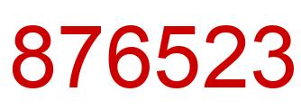 Number 876523 red image