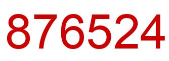 Number 876524 red image