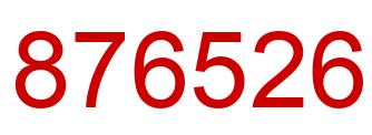 Number 876526 red image