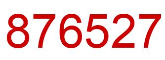 Number 876527 red image