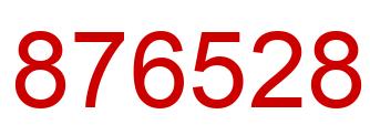 Number 876528 red image