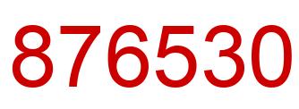 Number 876530 red image