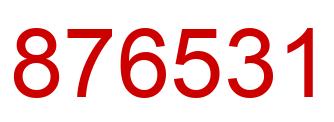 Number 876531 red image