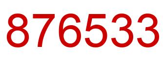 Number 876533 red image