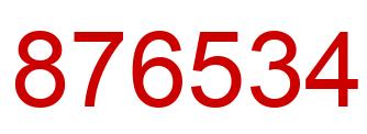 Number 876534 red image