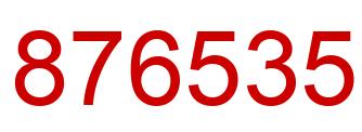 Number 876535 red image