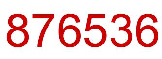Number 876536 red image
