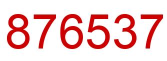 Number 876537 red image