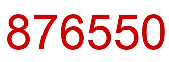 Number 876550 red image