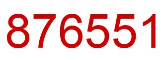 Number 876551 red image