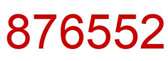 Number 876552 red image