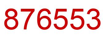 Number 876553 red image