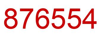 Number 876554 red image
