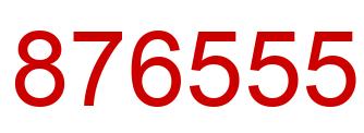 Number 876555 red image