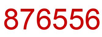Number 876556 red image