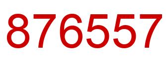 Number 876557 red image