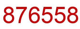 Number 876558 red image