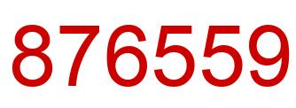 Number 876559 red image