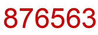 Number 876563 red image