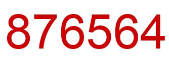 Number 876564 red image