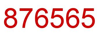 Number 876565 red image
