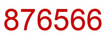 Number 876566 red image